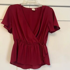 Red Wrap Top